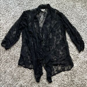 Chic Black Lace Cardigan